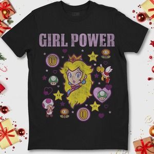Nintendo Super Mario Peach Girl Power Icons Unisex T-Shirt For Men Women